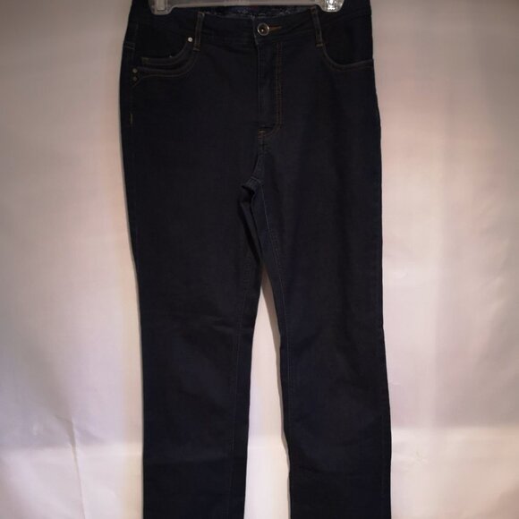 Santana Jeans Ladies Dark Wash Straight Leg Jeans - Picture 1 of 9